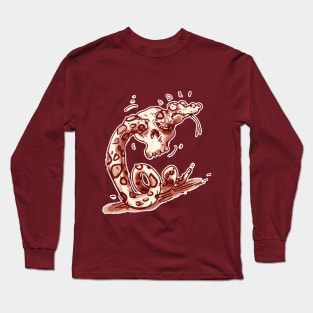 clumsy rattlesnake stuck while trying to pass through into skull Long Sleeve T-Shirt